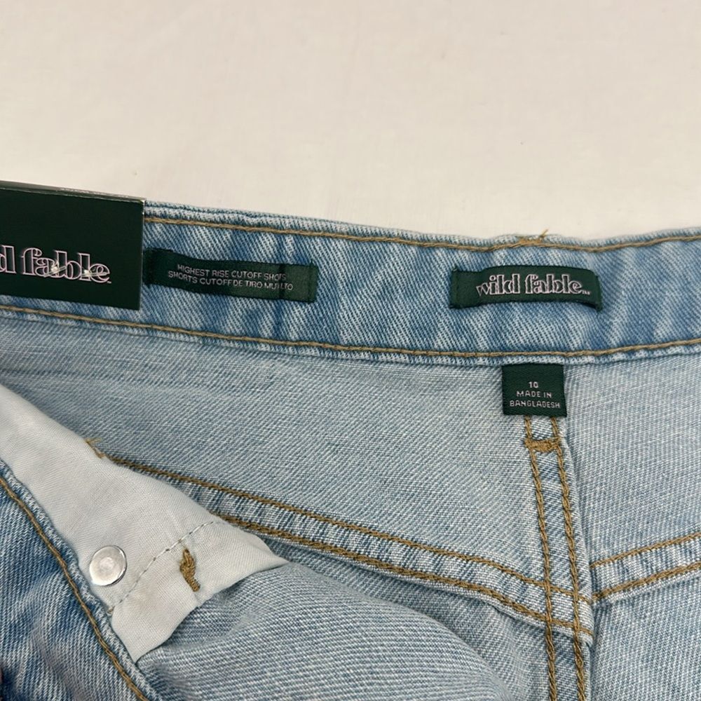 Wild Fable Shorts Wm 10/30 Highest Rise Cutoff Denim Jean Raw Edge Target - Picture 7 of 7
